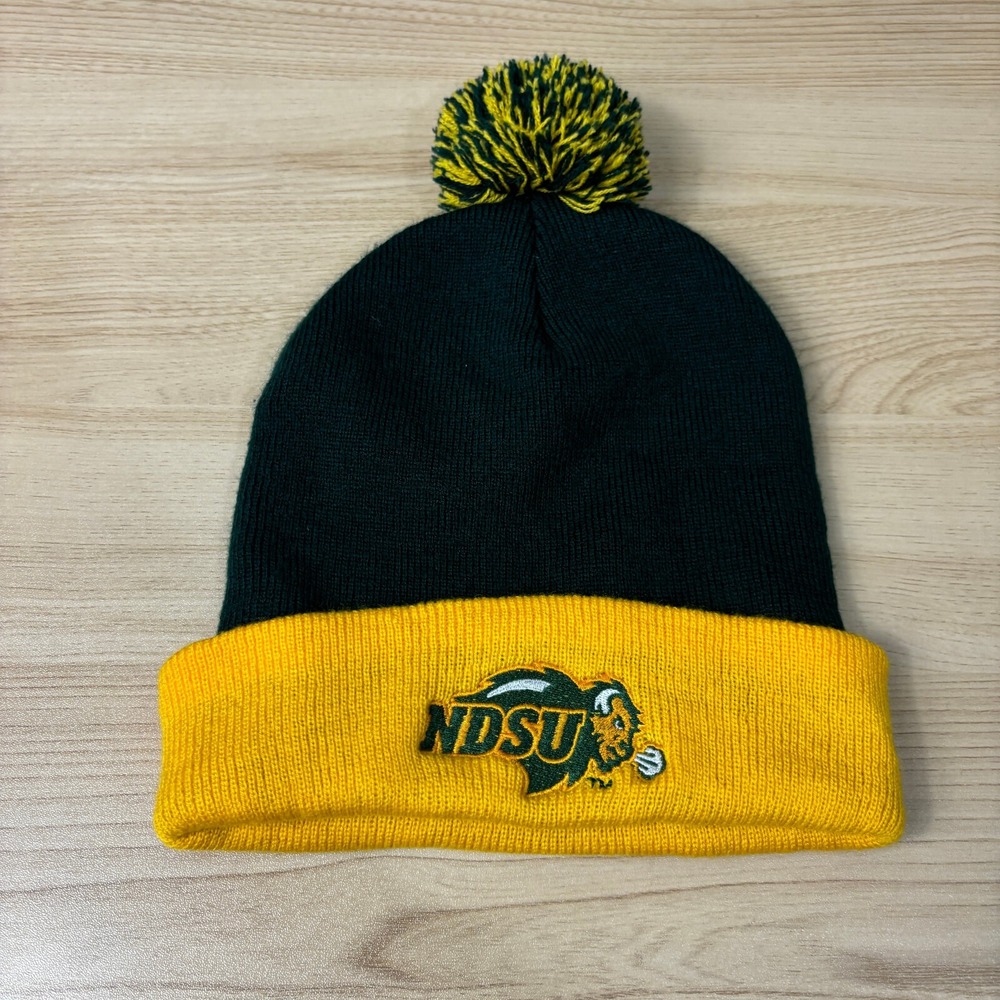 North Dakota State University Bison Hat Beanie Green Winter Hat NDSU